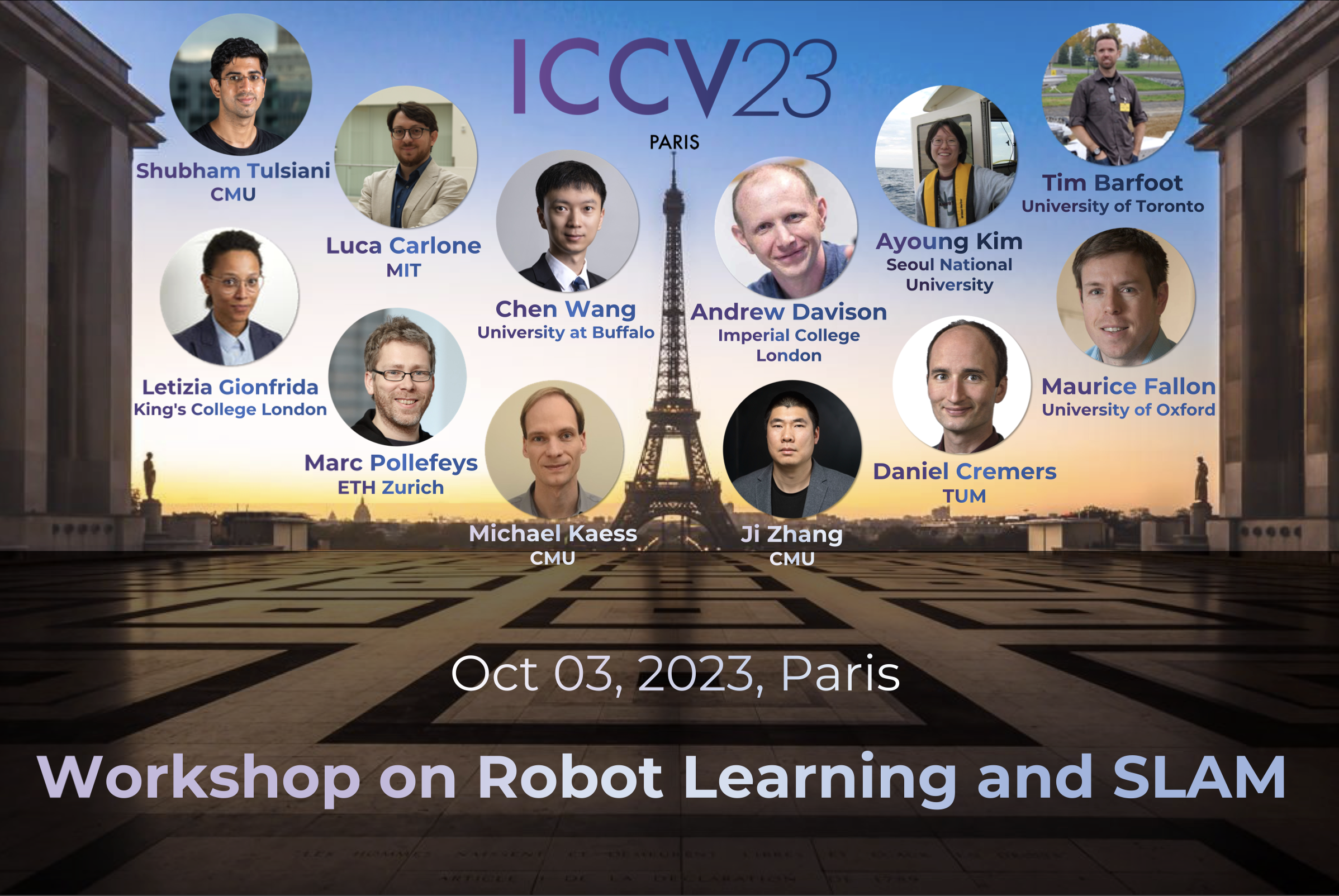 ICCV'23 Workshop on Robot Learning and SLAM