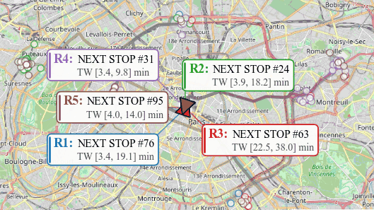 Cover for NS-RTW: Neuro-Symbolic Planning for Min-Max Routing with Time Windows